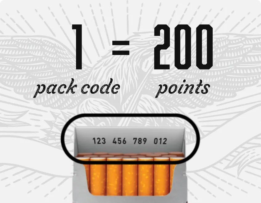 1 pack code = 200 points